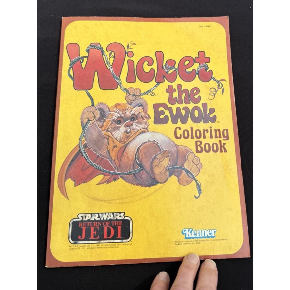 Wicket the Ewok Coloring Book No. 18460 1983 Return of the Jedi Kenner EX!